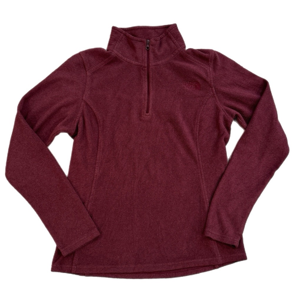 The North Face Glacier Fleece Quarter Zip Lightweight Burgundy Red Women's Small